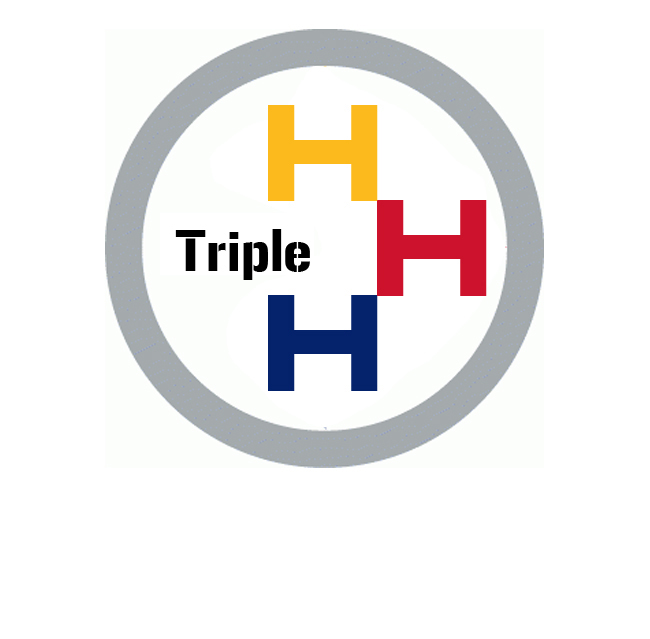 Pittsburgh Steelers Triple H Logo iron on transfers